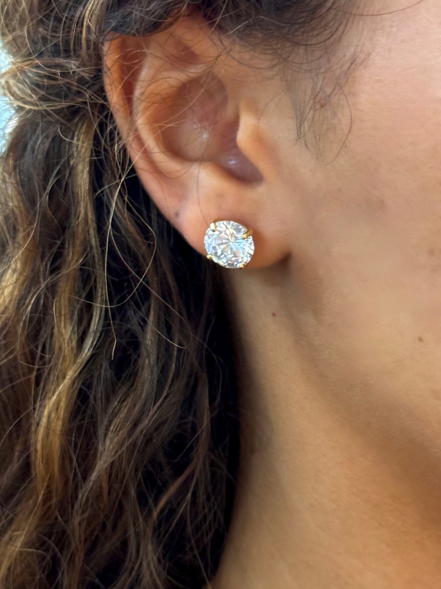 S&G Big Diamond Earrings