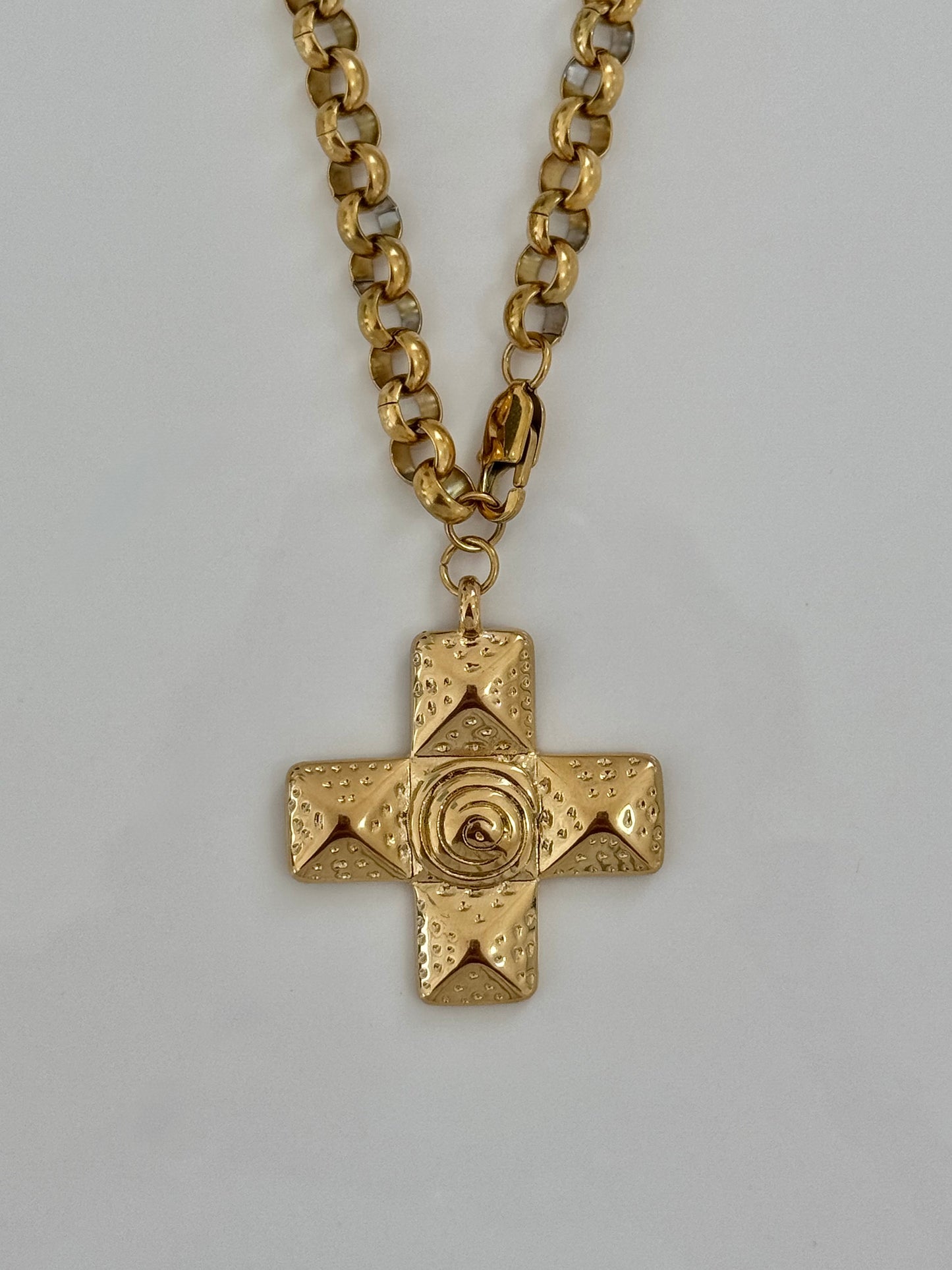 Swirl Cross Necklace