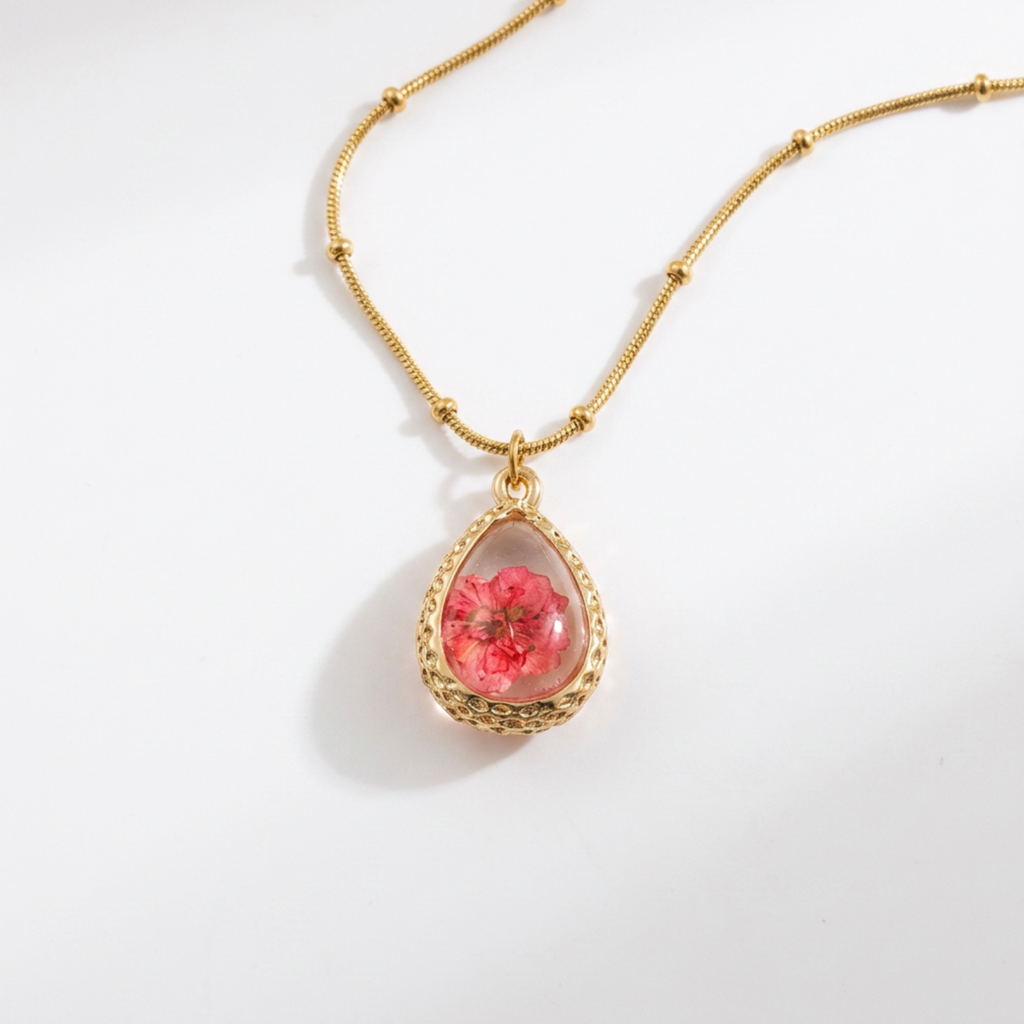 Flower Drop Necklace