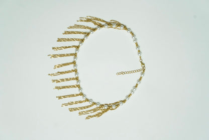 Minimalist Golden Chain Necklace Shell pearls Pendant 18k