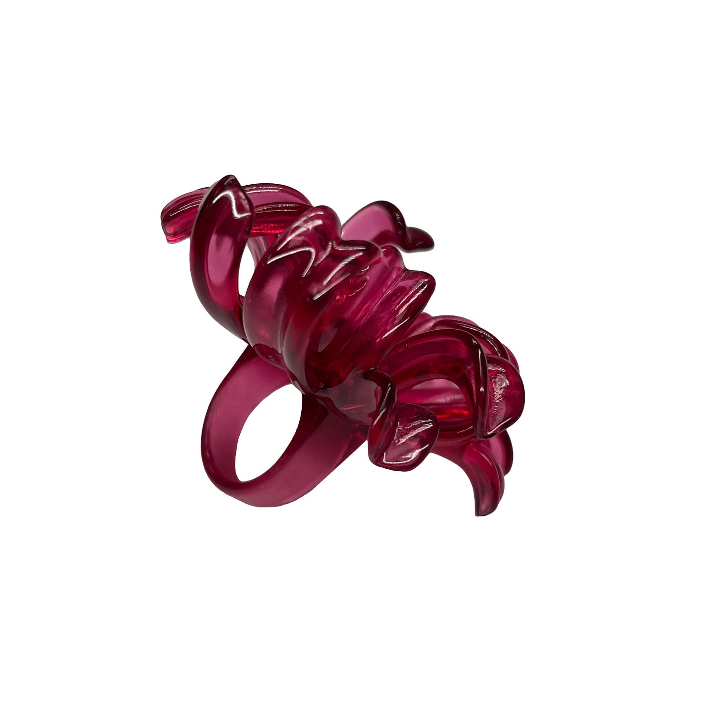 Fuchsia Spider Flower Ring