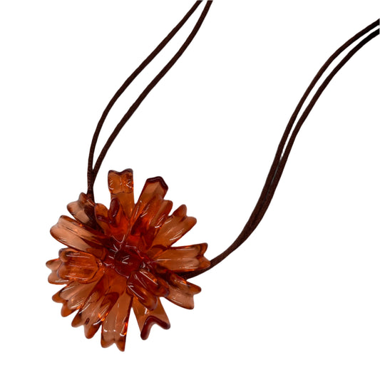 Orange Spider Flower Necklace