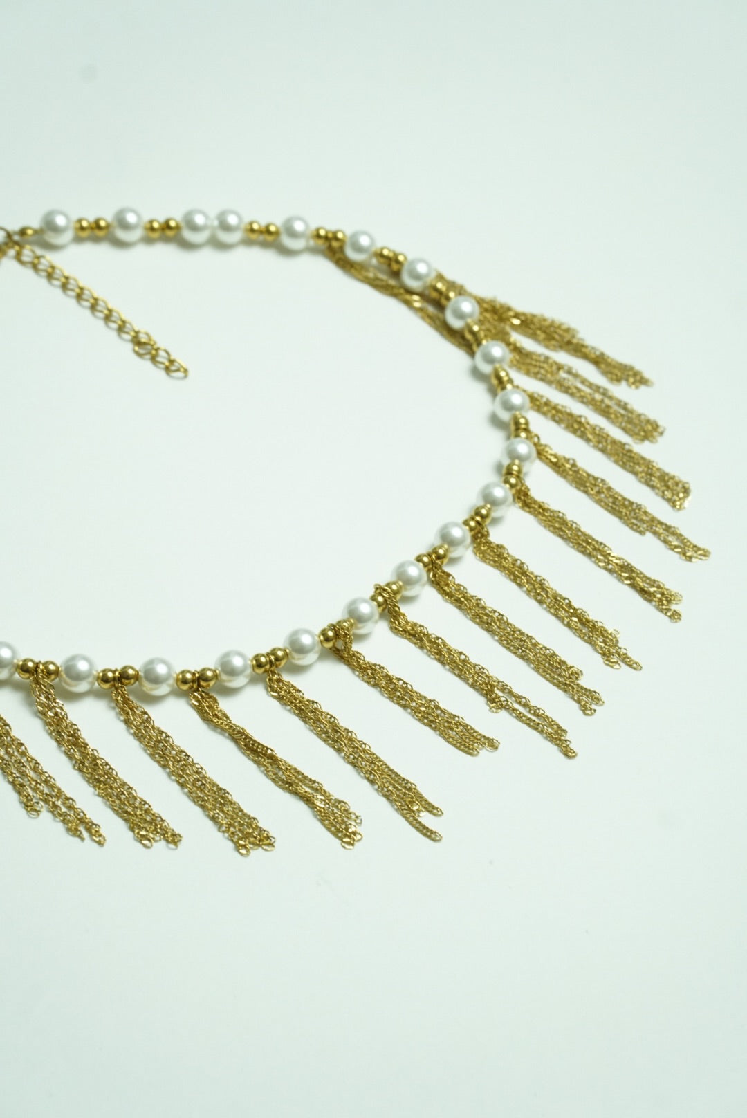 Minimalist Golden Chain Necklace Shell pearls Pendant 18k