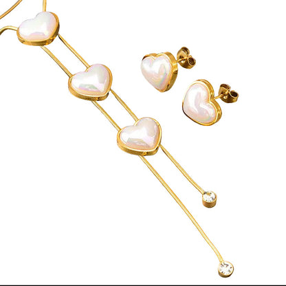 Mila Heart earrings and Necklaces Set