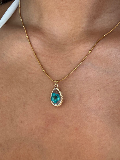 Flower Drop Necklace