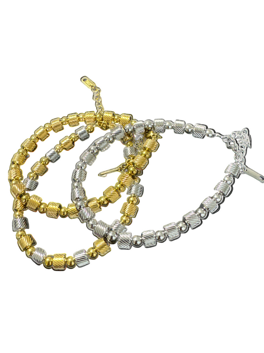 Elegant Bracelets - 18K Gold Plated Titanium Steel Set