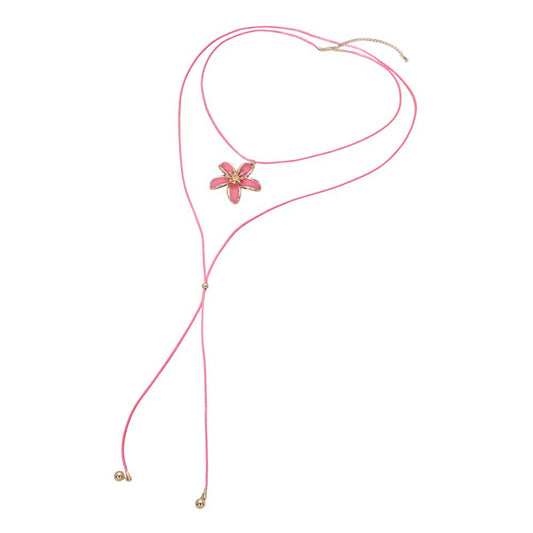 Amancay Cord Necklace – Alloy Pendant