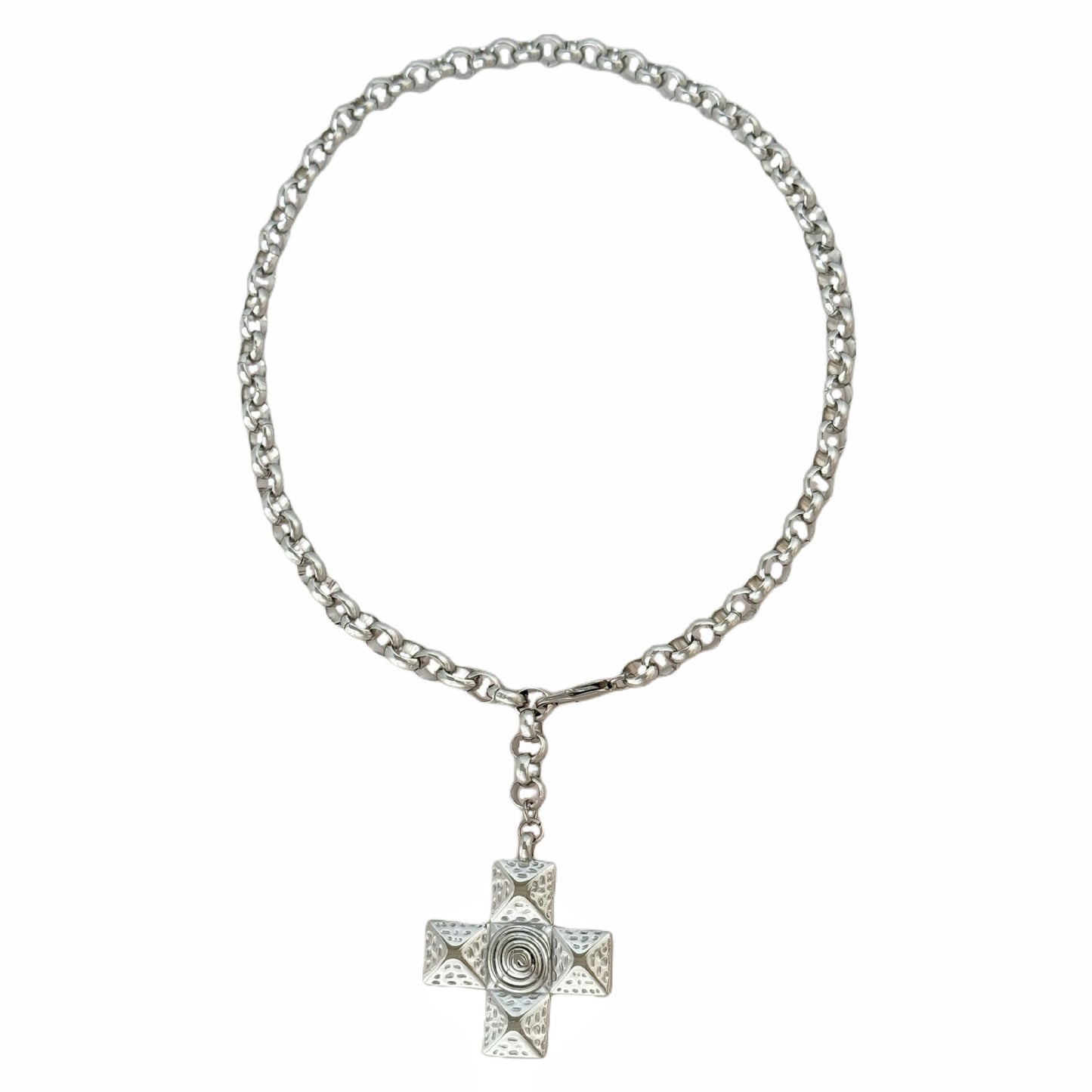 Swirl Cross Necklace