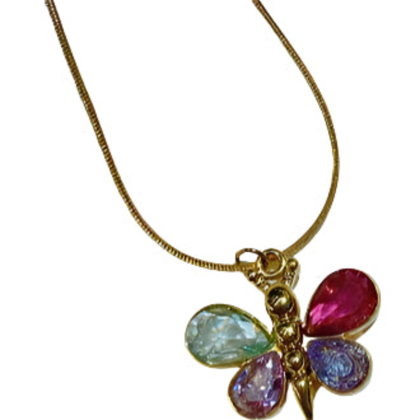 "Spring Light necklace with 18K gold plated butterfly pendant and zircon stones"
"Gold butterfly pendant necklace Spring Light, stainless steel with crystal accents"
"Elegant Spring Light necklace, 18K gold plated butterfly with sparkling zircon"
"Luxury butterfly necklace Spring Light in gold with inlaid zircon stones"