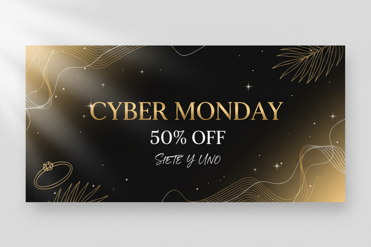 Cyber Monday 50% OFF Banner