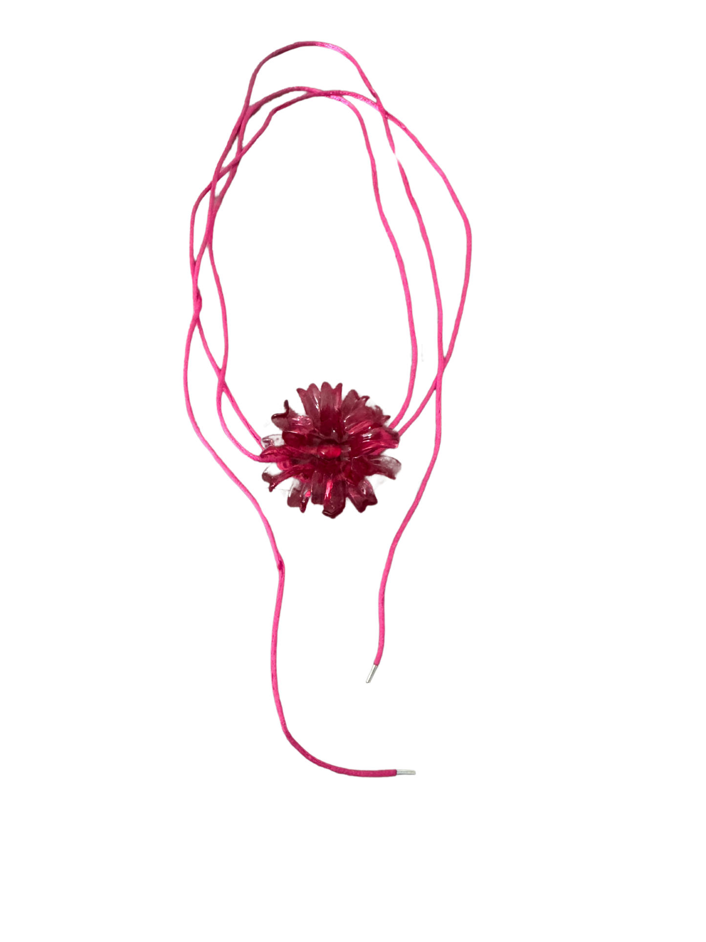 Fuchsia Spider Flower Necklace