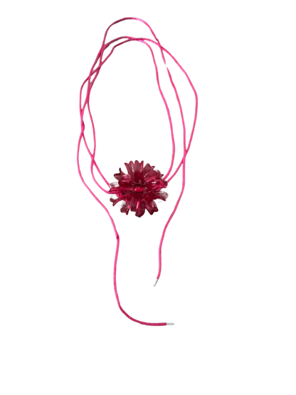 Fuchsia Spider Flower Necklace