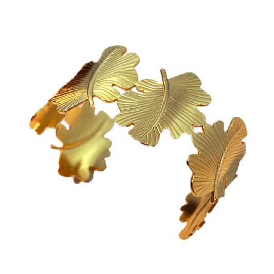 Gold Stainless Steel Bangle - Timeless Elegance