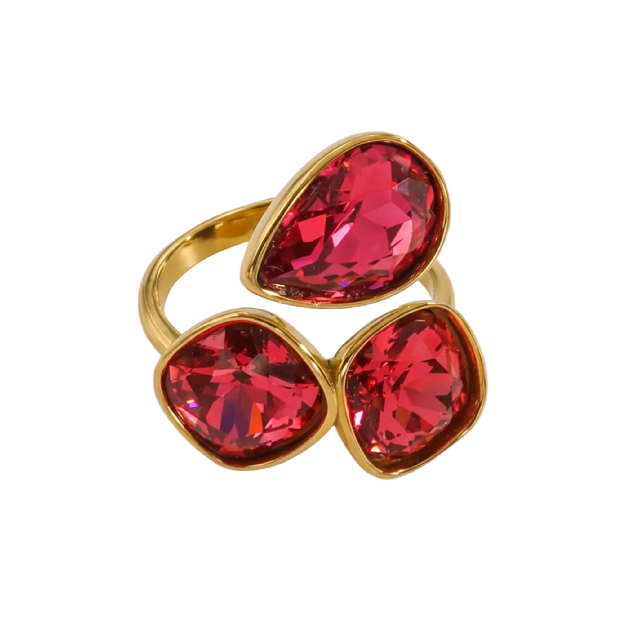 Aurora Ring-2 - 14K Gold Plated with Natural Zircon | SIETE Y UNO